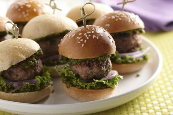 Chicken Meatball Sliders with Pesto Spread Recipe