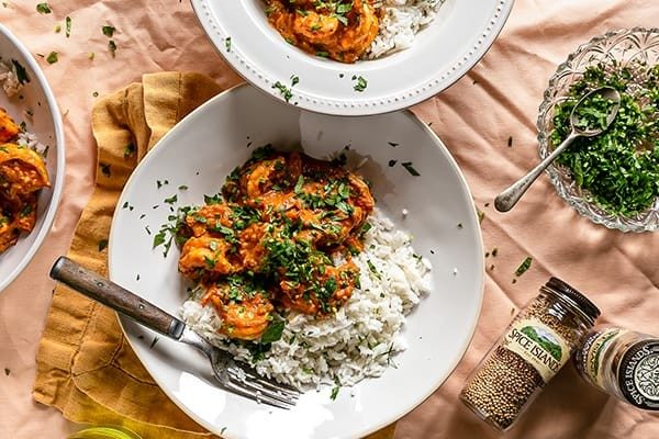 Shrimp Currey with Coconut Rice Recipe